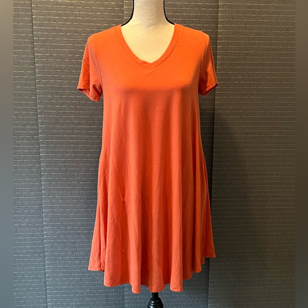 Zenana Premium V-Neck T-Shirt Mini Dress